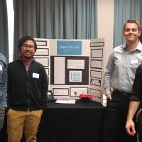 Jhensen, Jarvin, Erek and David and their VR Live research project at the Spring 2016 Showcase.